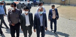 بازدید فرماندار چرام به همراه بخشدار و مدیر شبکه بهداشت از مراکز بهداشتی در مانی سرفاریاب