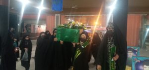 تشییع نمادین تابوت حضرت زهرا (س) در گلزار شهدای دهدشت