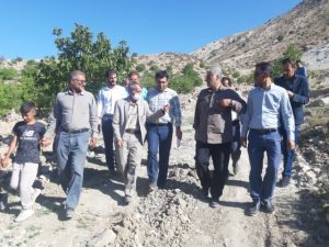 بازدید مدیرکل بحران استانداری و فرماندار و جمعی از مسئولین استانی و شهرستانی از مناطق سیل زده سادات امام زاده علی (ع)