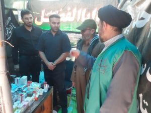 رئیس شورای سیاست گذاری ائمه جمعه استان کهگیلویه و بویراحمد از موکب سادات امام زاده علی ع در کربلا بازدید کرد