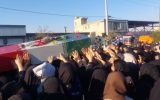 مراسم استقبال از پیکر مطهر شش شهید گمنام دوران دفاع مقدس در دهدشت برگزار شد