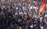 گزارش کامل تصویری؛ پیکر شهید ابوالفضل‌پیمان بر روی دستان سرفاریابی‌ها تشییع‌ شد