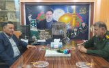 دیدار فرماندار کهگیلویه با فرمانده جدید ناحیه مقاومت بسیج شهرستان کهگیلویه؛ تأکید بر گسترش همکاری‌های بین‌بخشی برای خدمت‌رسانی بهتر به مردم شهرستان